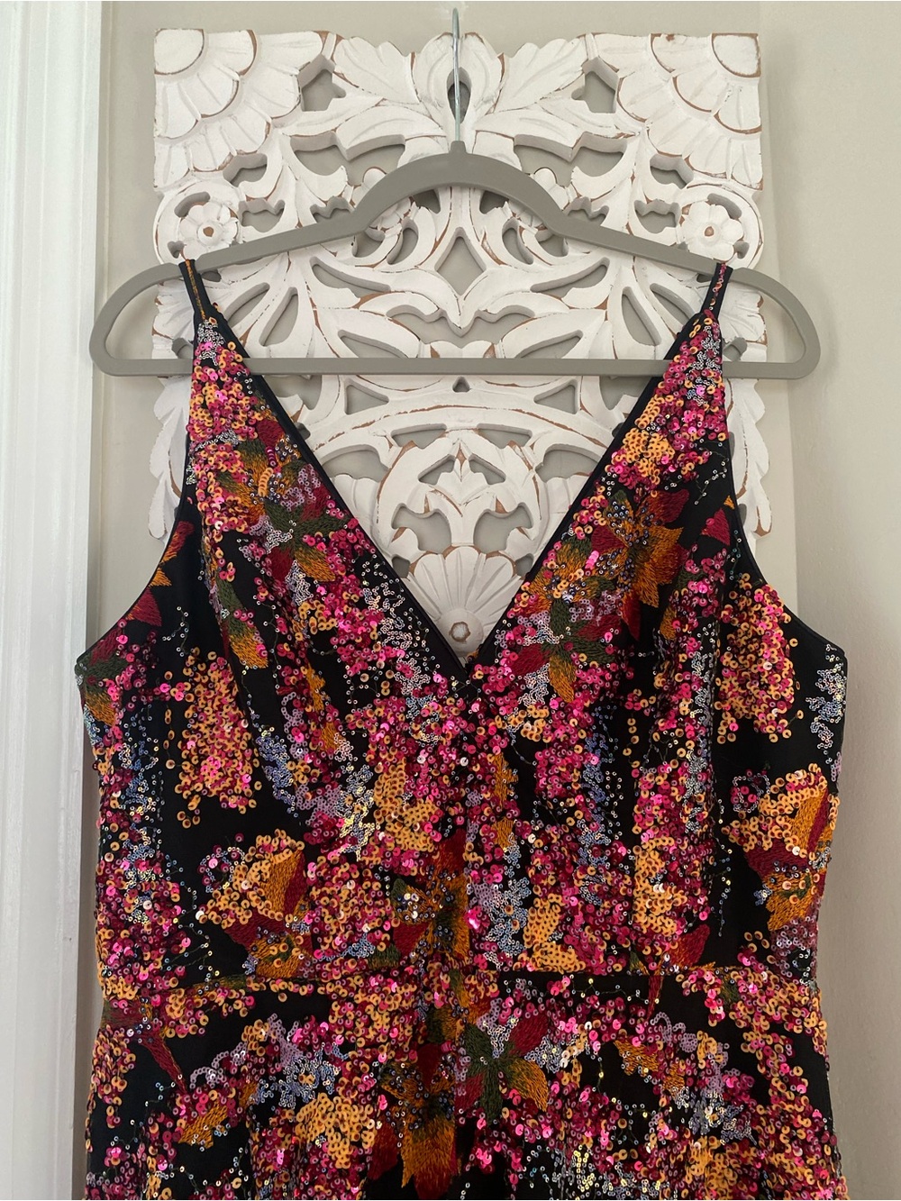 Dress the Population Elisa XL Sequin Embroidered Fit & Flare Cocktail Prom Dress - Picture 11 of 15